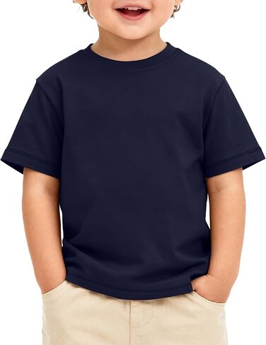 Oakgarden Baby Boys' Toddler T-Shirts | Short Sleeve, Crew Neck, Loose Fit, Casual, Basic, Cute, Infant Boys, Summer, School, Play, for Toddler Boys 18M-5Y, Baby in Saudi Arabia