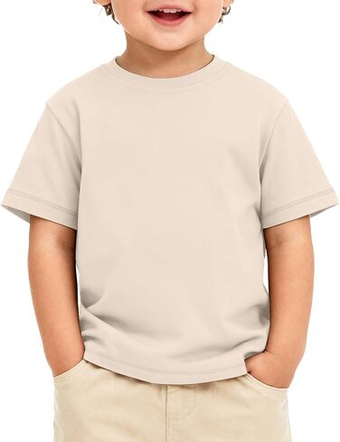 Oakgarden Baby Boys' Toddler Short Sleeve T-Shirts Crewneck Loose Tops Casual Basic Tees Infant Cute Summer Shirts 18M-5Y in Saudi Arabia