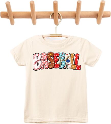 Colorful Baseball Graphic T-Shirt for Kids – Fun Sports Tee with Playful Lettering in Kuwait