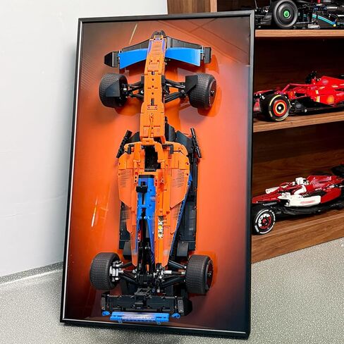لوحة حائط العرض متوافقة مع سيارة السباق Lego Technic W14 E 42171، متوافقة مع إطار عرض مثبت على الحائط للسيارة F1، الحجم: 19.7 × 31.5 بوصة، بدون نموذج! in Kuwait