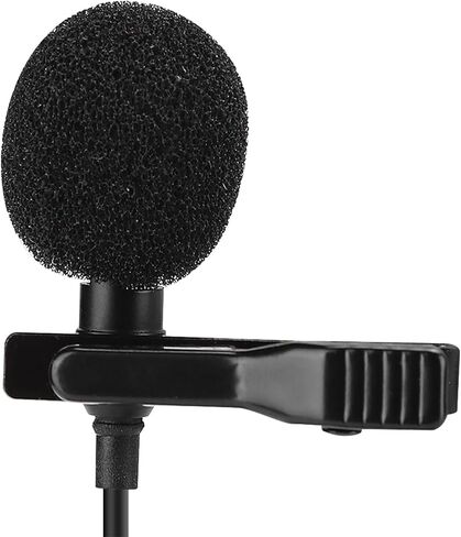 SUNGOOYUE E1 Black Two Head Mini Collar Microphone, Strong Signal Low Noise High Sensitivity Anti Interference, with Stereo Channels, for Singing Music Live Broadcast Recordi in Kuwait