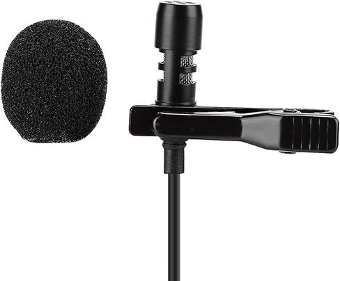 SUNGOOYUE E1 Black Two Head Mini Collar Microphone, Strong Signal Low Noise High Sensitivity Anti Interference, with Stereo Channels, for Singing Music Live Broadcast Recordi in Kuwait