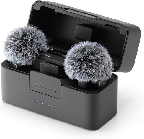 Origianl Mic Mini (2 TX + 1 RX + علبة شحن) لـ DJI Mic Mini، ميكروفون Lavalier اللاسلكي، خفيف الوزن، صوت غني بالتفاصيل، استخدام 48 ساعة، إلغاء الضوضاء، الحد التلقائي، مدونة الفيديو، البث in Kuwait