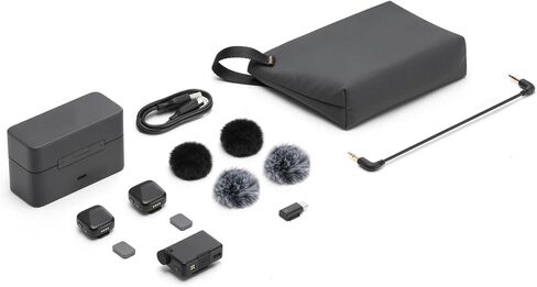 Origianl Mic Mini (2 TX + 1 RX + علبة شحن) لـ DJI Mic Mini، ميكروفون Lavalier اللاسلكي، خفيف الوزن، صوت غني بالتفاصيل، استخدام 48 ساعة، إلغاء الضوضاء، الحد التلقائي، مدونة الفيديو، البث in Kuwait