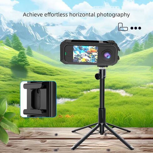 قفص توسيع لجهاز Insta 360 X4 Air، غلاف حماية بلاستيكي مع حذاء بارد جانبي للتصوير الأفقي، حامل مزدوج للميكروفون والضوء، حافظة صلبة للوصول السريع للبطارية in Kuwait