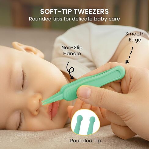 Lulyboo 4-in-1 Newborn Baby Grooming Kit - Compact Travel Case, Stainless Steel Nail Clipper, Rounded-Tip Scissors, Nail File & Baby Tweezers, BPA-Free, Wipe-Clean Exterior, Durable & Portable in Kuwait