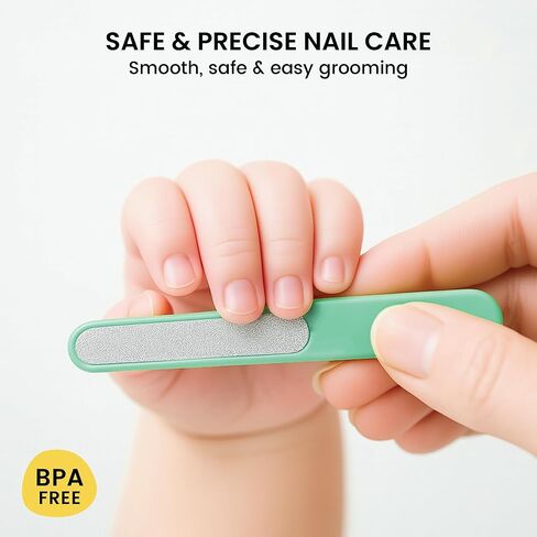 Lulyboo 4-in-1 Newborn Baby Grooming Kit - Compact Travel Case, Stainless Steel Nail Clipper, Rounded-Tip Scissors, Nail File & Baby Tweezers, BPA-Free, Wipe-Clean Exterior, Durable & Portable in Kuwait