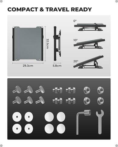 Magnetic Mount for Starlink Mini, Adjustable 0-20° Roof Stand with 220lbs Strong N52 Magnets, Drill-Free Car Kit for Truck RV SUV, Anti-Scratch Rubber Coated Base Starlink Mini Accessories in Kuwait