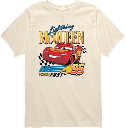 Disney Cars - Lightning McQueen Think Fast - Toddler Boys Short Sleeve Graphic T-Shirt in Saudi Arabia