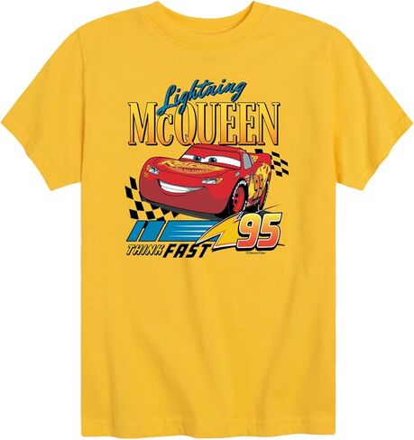 Disney Cars - Lightning McQueen Think Fast - Toddler Boys Short Sleeve Graphic T-Shirt in Saudi Arabia