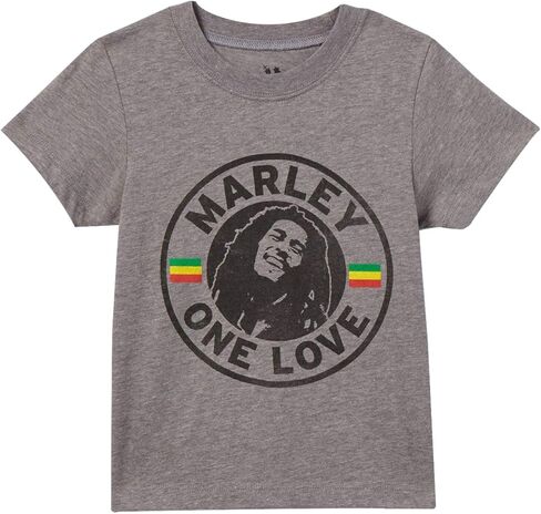 Bob Marley Toddler Boys' Short-Sleeve 'One Love' Graphic T-Shirt (Heather Gray) in Kuwait