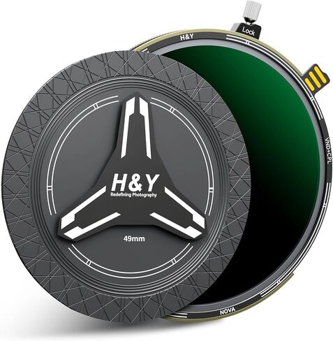 H&Y Nova Magnetic Variable ND3-32 + CPL Filter 77mm, 2-in-1 VND (1.5-5 Stops) & Circular Polarizing Lens Filter for Camera, HD German Optical Glass, Multi-Layer Nano-Coated, NVD-77 in Saudi Arabia