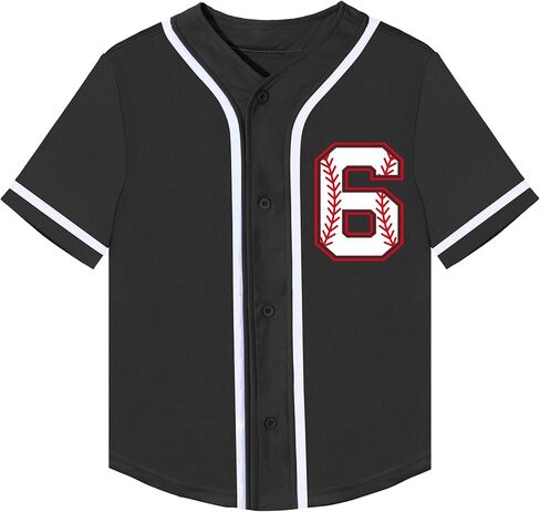 Kids Baseball Birthday Shirt 5th 6th 7th 8th 9th 10 Year Old Personalized Birhtday Boy Hip Hop Sports Baseball Jersey in Saudi Arabia