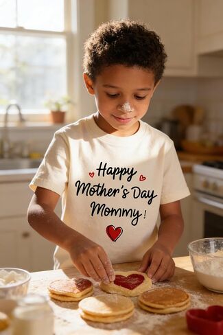 Happy Mother's Day Mommy T-Shirt for Boys Girls Funny Letter Print Tops Kids Mothers Day Shirt Toddler Gift Tee 2-9T in Saudi Arabia