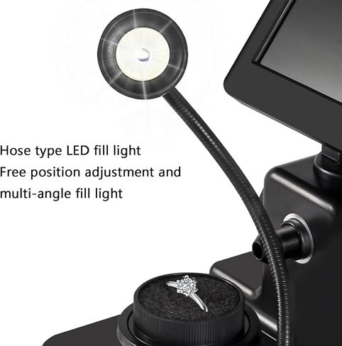 4.3Inch LCD Digital Microscope, Digital Diamond Girdle Viewer, 50-1000X Magnification, Biological Microscope Kit, Accurate Identification, for Diamond Inscription Viewer in Kuwait