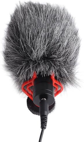 Directional Microphone, Noise Reduction Condenser Mic with Connection Cable for SLR Camera Smartphone Live Streaming Video Production in Kuwait