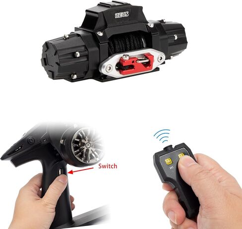 MEUS RACING RC 1/10 Winch with Dual Motor for Axial SCX10 Traxxas TRX4 Redcat Tamiya HPI D90 1/10 RC Crawler Parts in Saudi Arabia
