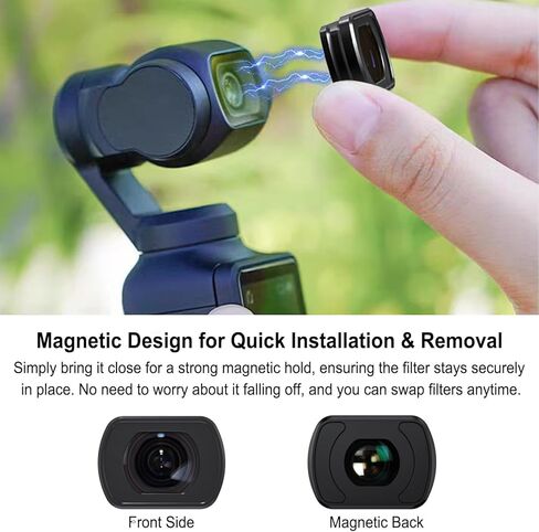 Wide-Angle Lens Compatible with DJI Osmo Pocket 3, for Enhanced Field of View & Creative Videography in Kuwait