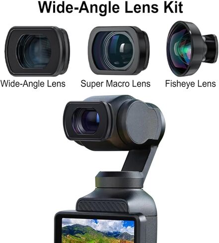 Wide-Angle Lens Compatible with DJI Osmo Pocket 3, for Enhanced Field of View & Creative Videography in Kuwait