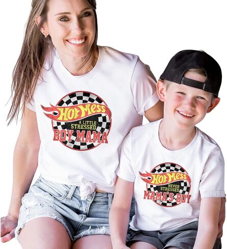 ملابس متطابقة مضحكة ومضحكة من Hot Mess Little Mom and Son، قميص Boy Mama، ملابس متطابقة Mama and Baby Boy، قمصان Mommy and Me للأولاد، هدايا عيد الأم، قمصان Mama's Boy، قمصان الأم والابن. in Kuwait