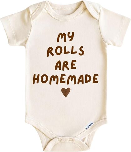 My Rolls Are Homemade Baby Onesie - بدلة مضحكة لحديثي الولادة للأولاد والبنات - هدية لطيفة لملابس الأطفال in Kuwait