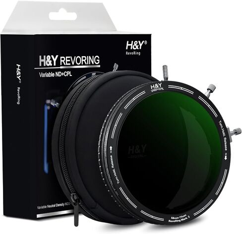 H&Y RevoRing MKⅡ 58mm 62mm 67mm 72mm 77mm Variable ND Filter & CPL Polarizer, 3-in-1 VND (ND3-1000) Camera Lens Filter with Adjustable Adapter Ring, 22 Multi-Layer Nano-Coating in Kuwait