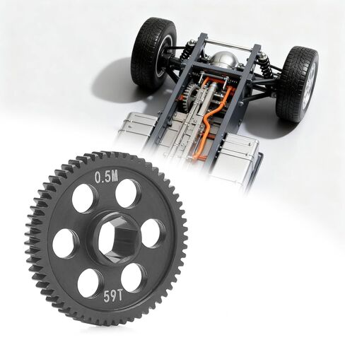 RC Car Spur Gear, daitoku 0.5M 57T Hardened Steel Main Gear for Arrma 4WD 1/18 Typhon Granite Mojave Grom RC Monster Truck in Saudi Arabia