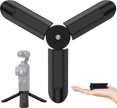 Mini Tripod for DJI OSMO Pocket 3/2,Portable Stand Mount for Insta360 X5 X3 X4,Black 1/4" Screw Lightweight Selfie Stick for Vlog Cameras Desktop Projectors in Kuwait