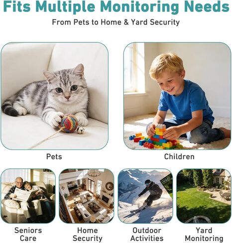 Mini WiFi Camera for Heated Cat House, 1080P HD, Night Vision, Motion Detection, 130°Ultra-Wide Angle, Local & Cloud Storage(SD Card Not Included), Remote Monitoring Anytime(Plug-in Use) in Kuwait