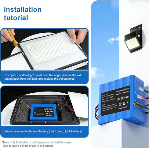 12V 10000mAh Rechargeable Lithium Ion Battery Pack with Charger & Bare Leads, 120Wh High Capacity Li-ion Battery for DIY Projects, LED Strip, CCTV, RC Car, Robotics, Power Backup with BMS in Kuwait