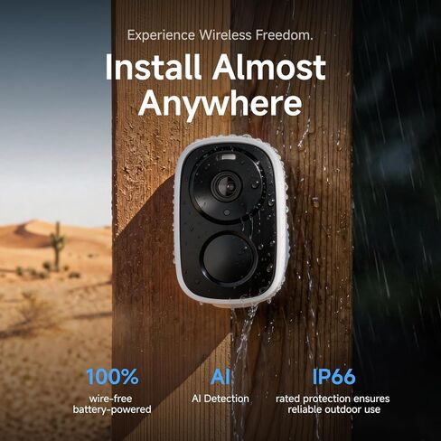 VSTARCAM 2K Solar Security Camera Wireless Outdoor, Free Cloud Storage, WiFi 6 2.4/5G Dual Band, Battery Powered Solar Camera for Home Security with Color Night Vision, Siren, IP66, Two-Way Audio in Kuwait
