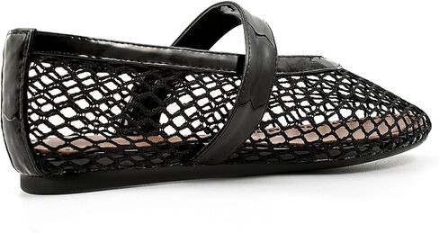 Mesh Ballet Flats for Womens Fishnet Mary Janes Flats Buckle Strap Comfy Casual Office Ballerina Flat Shoes in Saudi Arabia