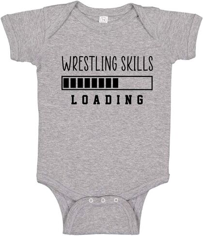 Wrestling Skills Loading Baby Bodysuit One Piece or Toddler T-Shirt Wrestler Infant Apparel in Kuwait