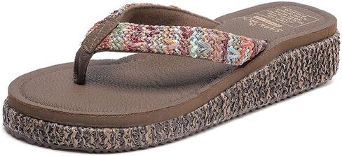 Womens Platform Wedge flip flops Trendy dressy women Beach sandals Wedge Sandals for Women in Kuwait