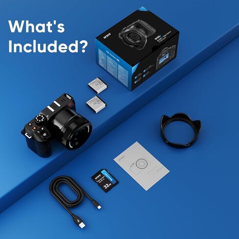 ORDRO 5K Digital Cameras for Photography -Auto Focus 80MP Video Cameras for YouTube, 18X Zoom Travel Camera with 180° Flip Screen, 2 Batteries, Lens Hood & 32GB Card in Kuwait