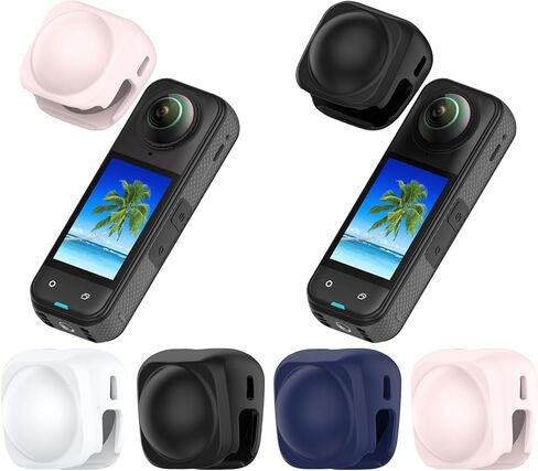MOTONG Compatible with Insta360 X5's Lens Protective Case - Lens Silicone Protective Case Cover Shell Guard Compatible with Insta360 X5/X4(Black) in Kuwait