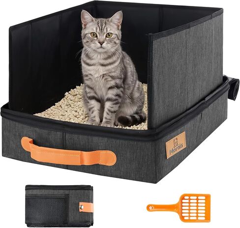 MORAIS Portable Travel Litter Box for Cats, 17.7"×13.5"×11" in Kuwait