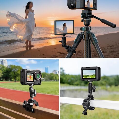 ULANZI CO78 Super Clamp Mount f Camera Rig – Multi-Point Metal Grip w 1/4" & ARRI Locating Pins + Cold Shoe Mount f Action Cam, Monitor & LED Lights, 3-Jaw Designed f Banister,Handlebar, Desk,Branches in Kuwait