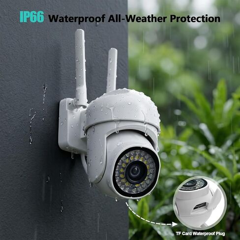 Security Camera Outdoor WiFi Home Monitor with Motion System with 360° View Spotlight & Siren 2-Way Audio & Night Vision Support Cloud/SD Storage in Kuwait