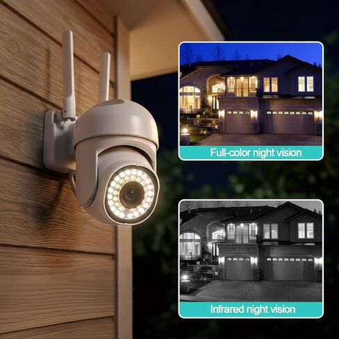 Security Camera Outdoor WiFi Home Monitor with Motion System with 360° View Spotlight & Siren 2-Way Audio & Night Vision Support Cloud/SD Storage in Kuwait