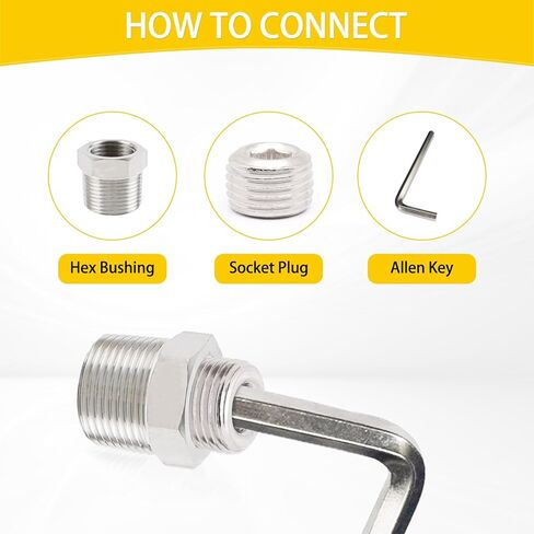 Sydien 20Pcs Stainless Steel Pipe Plug Fitting Assortment Kit, 5 Sizes G 1/8" 1/4" 3/8" 1/2" 3/4" Male Internal Hex Socket Thread Countersunk Pipe Fitting for Sealing Pipe Port in Saudi Arabia