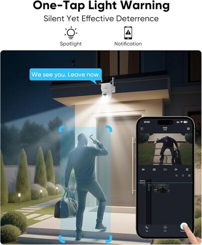 blurams 2.5K Pan/Tilt Security Cameras Wireless Outdoor, 100% Wire-Free Outdoor Camera with Fixed Solar Panel, 360° View, Dual-Band WiFi 6, Human Detection, Color Night Vision, Work with Alexa, 2Pack in Saudi Arabia