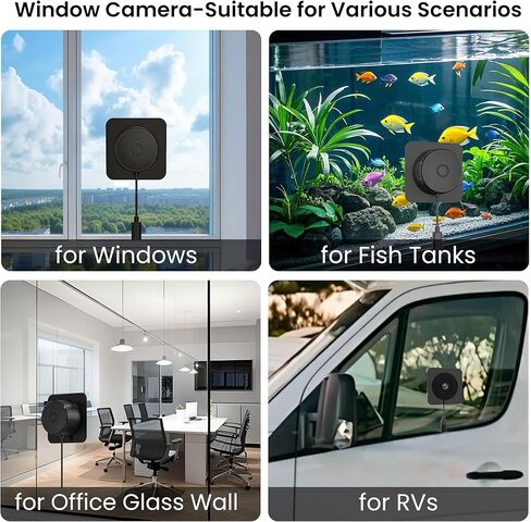 2K 3MP Window Camera, 5GHz & 2.4GHz WiFi Dome Cameras for Home Security for Indoor & Outdoor Monitoring, with Full Color Starlight Night Vision, Motion/Human Detection, Easy Install, 24/7 Recording in Kuwait