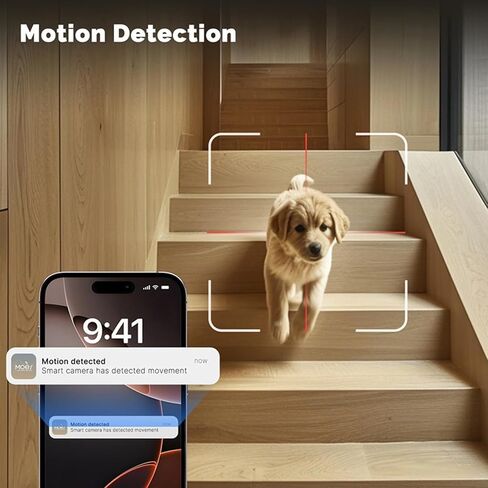 4MP Dual-Lens PTZ Security Camera, Indoor 2.4G WiFi Surveillance Cam with Auto Tracking, Color Night Vision, 2-Way Audio, SD/Cloud Storage(Memory Card not Included) in Kuwait