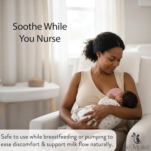 Hot and Cold Breast Ice Packs | Breastfeeding Essentials, Works with Most Pumps | Helps Relieve Engorgement & Encourage Flow | Plush Fabric Side | 2 Gel Breast Therapy Packs Reusable (Blush Pink) in Kuwait