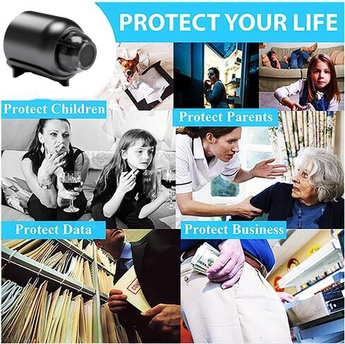 Mini Hidden Camera 1080P Full HD Hidden Camera - Portable Small Nanny Cam with Night Vision - Covert Security Camera for Home/Office/Indoor/Outdoor in Kuwait