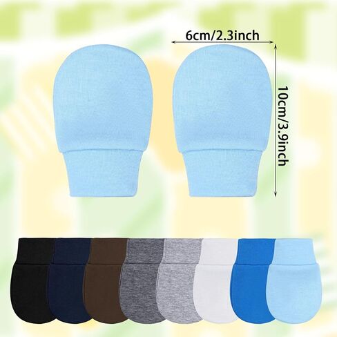 choyaxo 8 Pairs Newborn Baby Mittens Infant Mittens Baby Gloves for 0-6 Months Baby Boys Girls in Kuwait