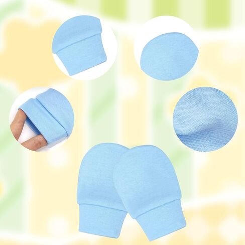 choyaxo 8 Pairs Newborn Baby Mittens Infant Mittens Baby Gloves for 0-6 Months Baby Boys Girls in Kuwait