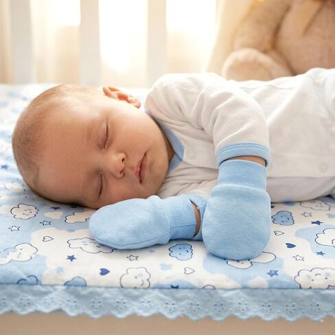 choyaxo 8 Pairs Newborn Baby Mittens Infant Mittens Baby Gloves for 0-6 Months Baby Boys Girls in Kuwait