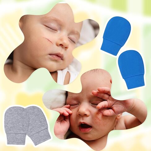 choyaxo 8 Pairs Newborn Baby Mittens Infant Mittens Baby Gloves for 0-6 Months Baby Boys Girls in Kuwait